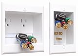 PowerBridge TWO-CK Dual Outlet TV Cord Hider for Wall Mounted TV’s - Recessed In-Wall Cable hider System for Power & Low Voltage - Matches Existing Outlets - Hide Wires With this Easy DIY Install Kit