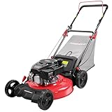 PowerSmart Gas Lawn Mower 21-Inch 144 cc OHV Engine 3-in-1 Push Mower with Bagging 2024 Version