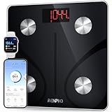RENPHO Scale for Body Weight 500 lbs, Extra-High Capacity Smart Bathroom Scale with Ultra Wide Platform 12 x 12 inches, Body Fat Scale with Large LED Display, Health Monitor Sync App, Elis 1 L