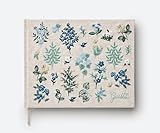 RIFLE PAPER CO. Wildwood Embroidered Fabric Guest Book | Hard Cover Wrapped in Book Cloth & Grosgrain Ribbon Bookmark, (Lay-Flat Binding, 144 Ruled Pages with Metallic Gold Ink, 8" L x 5.75" W)