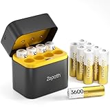 Rechargeable AA Batteries Lithium 12 Pack with Charger, 3600mWh High Capacity Double A Battery,1.5V Constant Volt AA Rechargeable Li-ion Battery