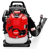 Relxxon 4-Stroke Gas Backpack Leaf Blower – 75.6cc, Heavy-Duty Yard Blower, 205 MPH/750 CFM, No Fuel Mixing, for Lawn Care and Snow Removal and Outdoor Cleanups (BBX0099)