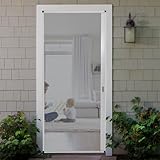 Retractable Sliding Screen Door, Seamless Aluminum Frame Low-Profile Tracks for Closer to Nature, Keeping Insects Out, Pet and Child-Friendly, Customizable Sizes for Your Opening