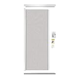Revelation - Simple Door Retractable Screen | Durable & Strong, PVC & Aluminium Components, for 79-1/4" to 82-1/4" Height Standard Door, Up to 36" Width | Hardware & Mesh, Easy to Install, (White)