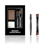 Revlon Eyebrow Kit, ColorStay Brow Kit Eye Makeup with Longwearing Brow Powder, Pomade, Spoolie & Angled Brush Tip, 104 Soft Brown, 0.08 Oz