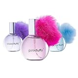 SCENTED THINGS Showgirl Perfume Set for Teen Girls, Kids Body Spray for Girls 10-12 & Teens, Body Mist for Teenage Girl, Fashion Collection 3 Perfumes with Puff Balls