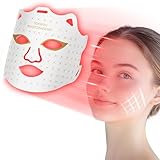 SDKWDH Red Light Therapy for Face, 7 Colors LED Face Mask Light Therapy At Home, Led Face Mask Light Therapy, White