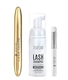 STACY LASH Lash Shampoo 50ml+ Eyelash Growth Serum Eye Makeup Remover + Lash Serum for Eyelash Growth and Thickness/Lash Cleaning Kit of Lash Cleanser + Brush & Eyelash Serum to Grow Lashes