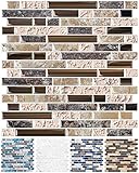 STICKGOO 10-Sheet Peel and Stick Wall Tile, Self-Adhesive Kitchen Backsplash in Sandstone (Thicker Design)