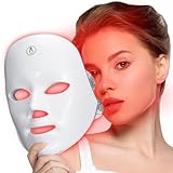 SUERBEATY Red Light Mask For Face, 7-1 Colors Red Light Face Mask, Facial Mask Skincare At Home, Cordless, Portable and Rechargeable