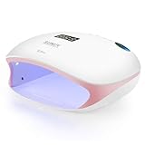 SUNUV SUN4S 48W LED UV Light Nails Lamp, UV Lamp for Gel Nails with 4 Timer Settings, Gel UV LED Nail Lamp for Gel Polish, Nail Dryer Pink
