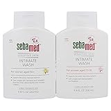 Sebamed Feminine Intimate Wash pH 3.8 for Microflora Balance with Aloe Vera and Sebamed Feminine Intimate Wash Menopause pH 6.8 for Women Aged 50 and Above (200mL Bottles) Value Pack