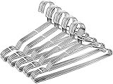 Seropy Clothes Hangers 50 Pack Coat Hangers 17.7 Inch Large Bulk Wire Hangers Non-Slip Heavy Duty Clothing Hangers Metal Hangers Space Saving Thin Hangers Stainless Steel Hanger for Clothes