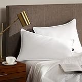 Serta Down Illusion Soft Hypoallergenic Soft/Medium Bed Pillows for Side, Stomach or Back Sleepers (2 Pack), Queen, White