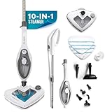 Steam and Go 10-in-1 Steam Mop - Floor Steamer with Detergent Chamber and Detachable Handle for Tile Grout, Clothes, Furniture, Hardwood, Upholstery, & Carpet, Handheld Steam Cleaner for Home Use