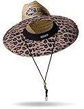 Straw Hat for Men & Women | Lifeguard Hat, Beach Hat & Sun Hat | UPF 50+ Wide Brim for Sun Protection | One Size | Big Cat | Hemlock