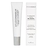 StudioMakeup Illuminating Tinted BB Cream – 1 fl oz / 30 mL Light to Medium Coverage BB Cream Foundation - Lightweight Foundation with Hydrating and Illuminating Hyaluronic Acid - For All Skin Types