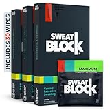 SweatBlock Antiperspirant Wipes - Maximum Clinical Strength - Treat Hyperhidrosis & Excessive Sweating for Men, Women, & Teens - up to 7 Days Protection Per Wipe - Dermatologist Tested - 30 Wipes