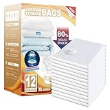 TAILI 12 Packs Vacuum Storage Bags for Comforter and Blankets, Jumbo Vacuum Seal Bags for Bedding 40x31 Inch, Space Saver Bags for Clothes, Pillows, Saving More Closet Space