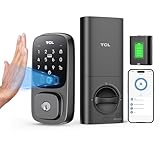TCL D1 Pro Palm Vein Smart Lock, Keyless Entry Door Lock, Upgraded Rechargeable Battery, Front Door Smart Lock, App Remote Control, Electronic Deadbolt Lock, Auto Lock, IP54 Waterproof