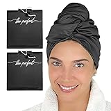 THE PERFECT HAIRCARE Microfiber Hair Large Towels Wrap for Women - Smooth as Silk - Anti-Frizz for Curly, Wavy, Straight Hair Girls - Plopping Essential - Easier to Use Than a T-Shirt - 2 Pack