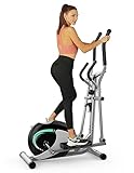 THERUN Elliptical Machine for Home, Magnetic Hyper-Quiet Compact Elliptical Exercise Machine w/ 8 Levels Adjustable Resistance, 6KG Flywheel, Pulse Sensor, LCD Monitor, Bottle Holder (Green)