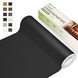 TIANLDD Leather Repair Tape,16 x 160 Inches Self Adhesive Leather Repair Patch，Leather Repair Kit for Furniture，Couches,Car Seats,Cabinets,Handbags(Black-Litchi Grain)