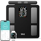 TIPRE Smart Scale for Body Weight 8-Electrode Digital Weight Scale for Body Fat Bathroom Scale with BMI Full Body Composition Analysis with Bluetooth Health Monitor for Weight Loss, 400lb