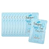 TONYMOLY Changing U Magic Foot Peeling Shoes, Gentle Exfoliating Korean Beauty Foot Mask for Smooth Skin, Removes Dead Skin,10 Pack