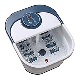Tenswa Collapsible Foot Spa Bath Massager with Heat, Bubbles, Pedicure Foot Spa with 8 Rollers, Foot Spa Tub for Stress Relief, Foot Soaker with Mini Acupressure Massage Points & Temperature Control