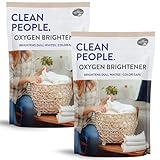The Clean People Oxygen Brightener Stain Remover - Bleach Alternative, Simple Ingredients, Brightens Dull Whites AND Colors - Stain Remover for Laundry - 79 oz 2 Pack