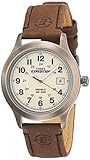 Timex Men's T49870 Expedition Metal Field Brown Leather Strap Watch