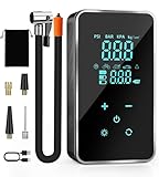 Tire Inflator Portable Air Compressor-Air Pump for Car Tires 150 PSI-Tire Pump Electric with Tire Pressure Gauge-Portable Tire inflator for Car, Motocycle, Bike, Ball, Dark Green (Dark Green)