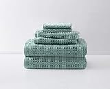 Tommy Bahama - Bath Towels Set, Highly Absorbent Cotton Bathroom Decor, Low Linting & Fade Resistant, Oeko-Tex Certified (Nothern Pacific Bay Blue, 6 Piece)