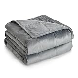 Topblan Weighted Blanket Queen Size 20lbs, Adult Weighted Blankets with Soft Warm Fabric for Sleeping and Calming, Adult Heavy Blanket for Sofa Bed, Grey, 60 x 80 inches
