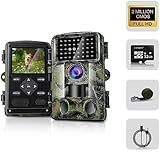 Trail Camera 58MP 2” Huge Screen HD Game/Hunting Camera with Night Vision Motion Activated with 32G SD Card IP66 Waterproof Outdoor Hunting Camera Wildlife Camera Field Night Cam for Backyard (-1)