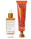 Truly Beauty Anti-Cellulite Bundle - Tight cellulite cream, helps lighten skin - Helps tighten skin, tightening cream and mask Cellulite Remover, Anti Cellulite Cream for Thighs and Butt