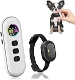 Ultra-Small Dog Shock Collar, Ultra-Light & Thin Dog Training Collar with 1300ft Remote, Tailored for Small Dogs 5-15lbs & Medium Dogs, 198-Level Precise Control, Waterproof, Rechargeable (DeepBlack)