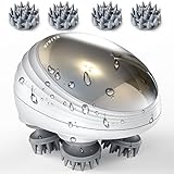 VIVIYA Electric Scalp Massager, Waterproof Electric Hair Massager with 8 Massage Claws, Portable Head Massager Scalp Stress Relax, Handheld Hair Scalp Massager for Stress Relief