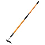 VNIMTI Garden Hoe Tool, Heavy Duty Hoe Garden Tool, Garden Hoe for Weeding with Long Fiberglass Handle, 58 Inches