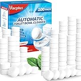 Vacplus Toilet Bowl Cleaner Tablets 100 PACK, Automatic Toilet Bowl Cleaners with Bleach for Deodorizing and Descaling, Bathroom Cleaner Against Tough Stains
