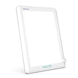 Verilux HappyLight Lucent - One-Touch Light Therapy Lamp with 10,000 Lux, UV-Free, LED Bright White Light & Detachable Stand for Boosting Mood & Improving Sleep