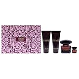 Versace Crystal Noir by Versace for Women 4 Piece Set Includes: 3.0 oz Eau de Parfum Spray + 3.4 oz Bath and Shower Gel + 3.4 oz Body Lotion + 0.17 oz Eau de Parfum
