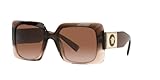 Versace VE 4405 533213 Brown Plastic Rectangle Sunglasses Brown Gradient Lens
