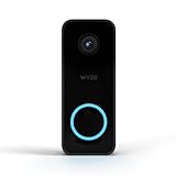 WYZE Video Doorbell v2, Wired, 2K Video, Two-Way Audio, Color Night Vision, Works with Existing Chime and IP65 Weather Resistant, Compatible with Alexa & Google Assistant, Black