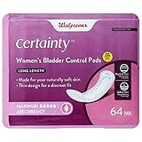Walgreens Certainty Women's Bladder Control Pads, Maximum Absorbency, Long Length 64 ea (4)