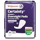 Walgreens Certainty Women's Overnight Bladder Control Pads, Ultimate Absorbency 30 ea (4)