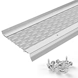 Waterlock Micromesh 5” Gutter Guards Leaf Protection, A Contractor-Grade Gutter Guard from Manufacturer, Domestic Aluminum, Stainless Steel Mesh Gutter Covers 5 Inch (100 Feet, High-Gloss White)