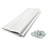 Waterlock Pro Gutter Guards Leaf Protection 100 Feet Pack White, A Contractor-Grade Gutter Guard from Manufacturer, Domestic Aluminum Gutter Covers 5 and 6 Inch Gutters