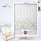 Wedding Guest Book Alternative Heart Drop Box, 16